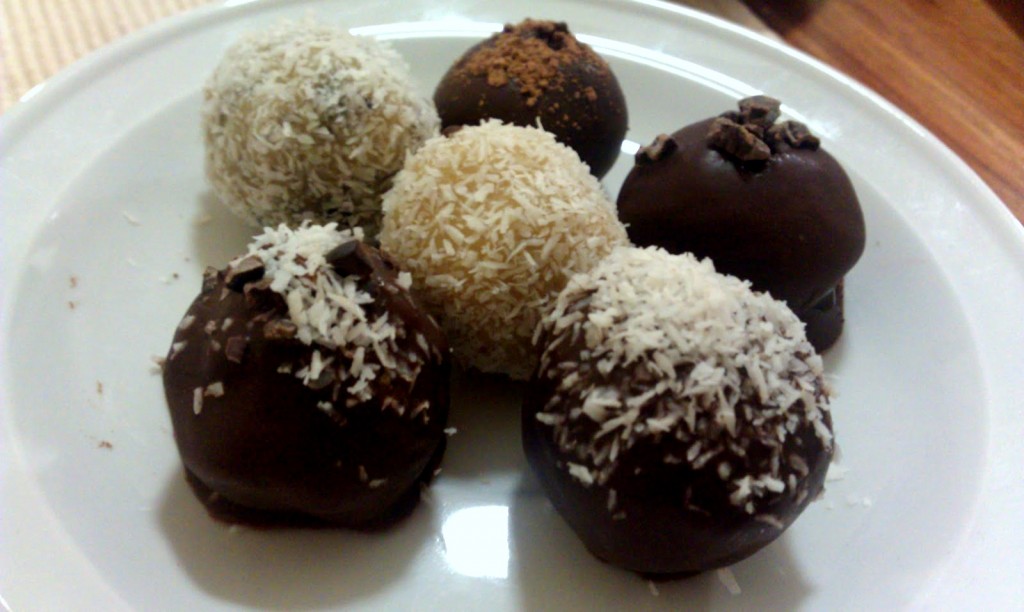 Dark & White Chocolate Truffles on Homemade, Healthy, Happy