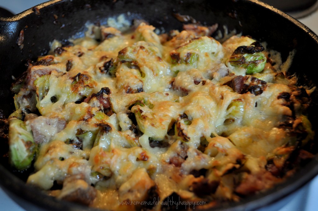 Cheesy Smashed Brussels Sprouts on Homemade, Healthy, Happy