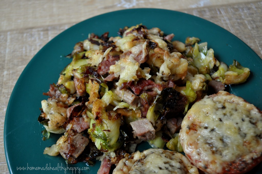 Cheesy Smashed Brussels Sprouts on Homemade, Healthy, Happy