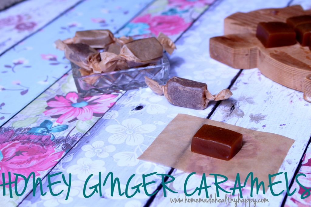 Honey Ginger Caramels on Homemade, Healthy, Happy