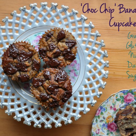 Grain Free Choc Chip Banana Bread Cupcakes on Homemade, Healthy, Happy