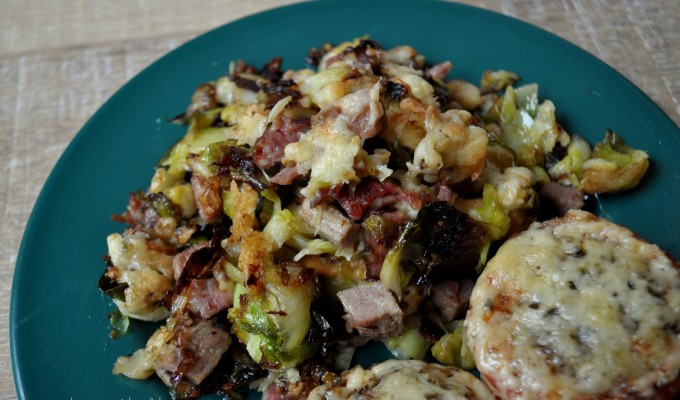 Cheesy Smashed Brussels Sprouts